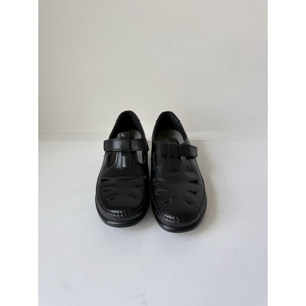 SAS Roamer Womens Sz 8 S Tripad Comfort Black Leather Slip-On Loafers